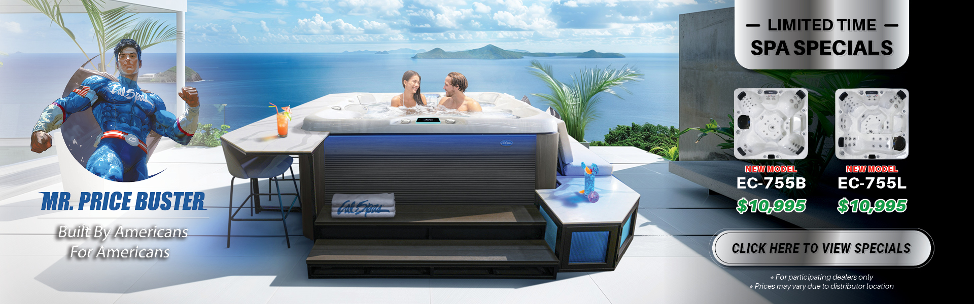 Calspas hot tub being used in a family setting - Merrimack